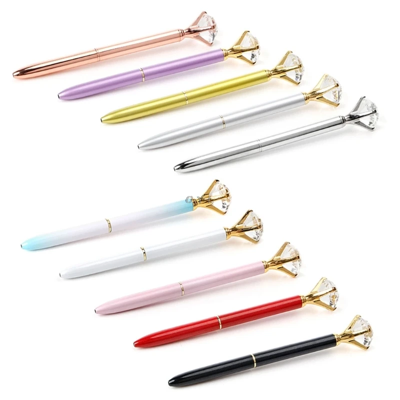 Ballpoint Pen Large Metal Rhinestone Ball Fashion School Office Supply Kids Gift