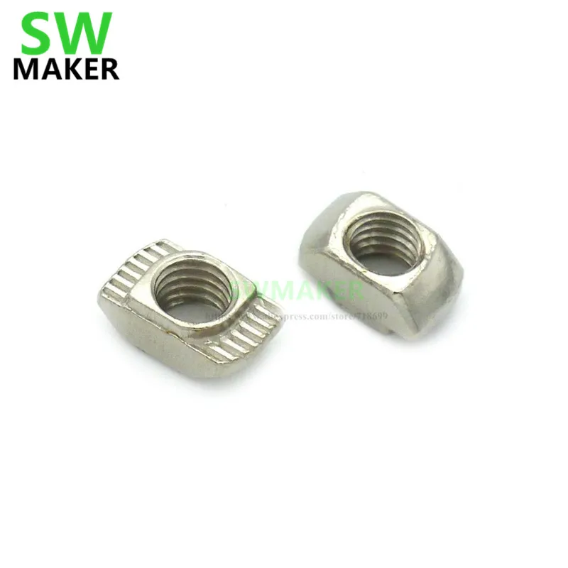 50Pcs M3/M4/M5*10*6 T-nut Sliding T Nut Hammer Drop In Fasten Connector 2020 Aluminum Extrusions |