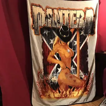 

Metal band Pandora pantera guitar coral felt rock blanket 130 x 160