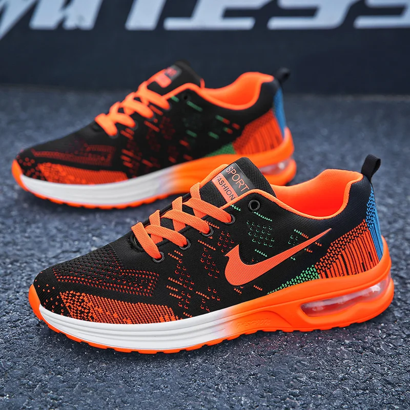 

Air cushion Shoes New Mesh Men Casual Shoes Lac-up Men Shoes Lightweight Comfortable Breathable Walking Sneakers