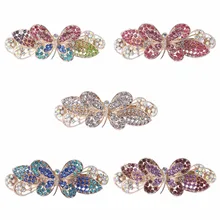 Модная Заколка-заколка для волос со стразами в форме банта, подарок для женщин и девушек