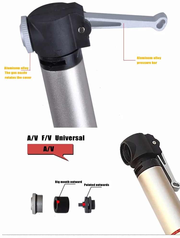 Мини Портативный Алюминий сплава велосипед насос ультра-легкий воздушный насос горный велосипед Велосипеды шин Велосипеды аксессуары(/V)(F/V