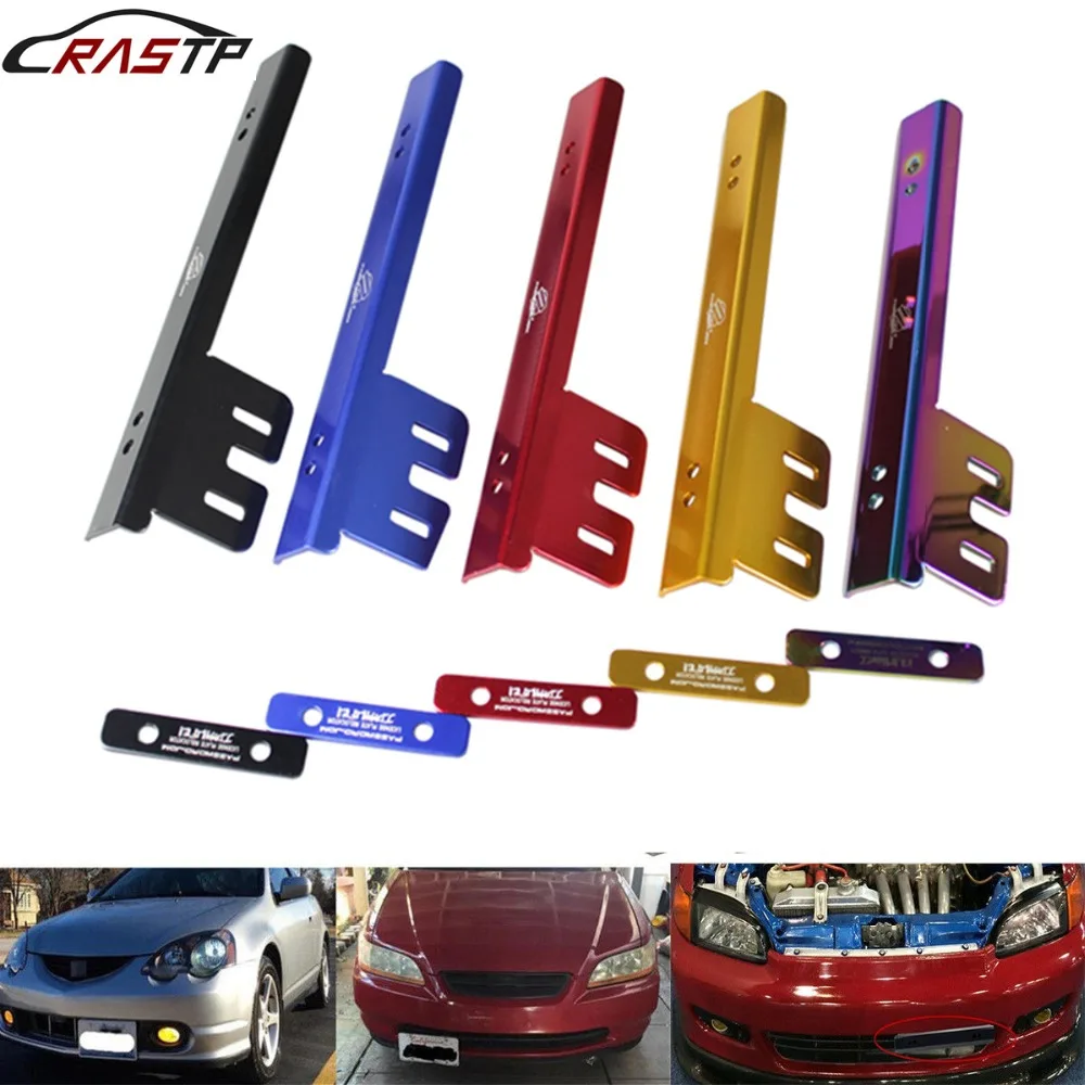 1 Set Bumper Bracket Car Tow Hook License Plate Relocate Mounting Bracket Holder