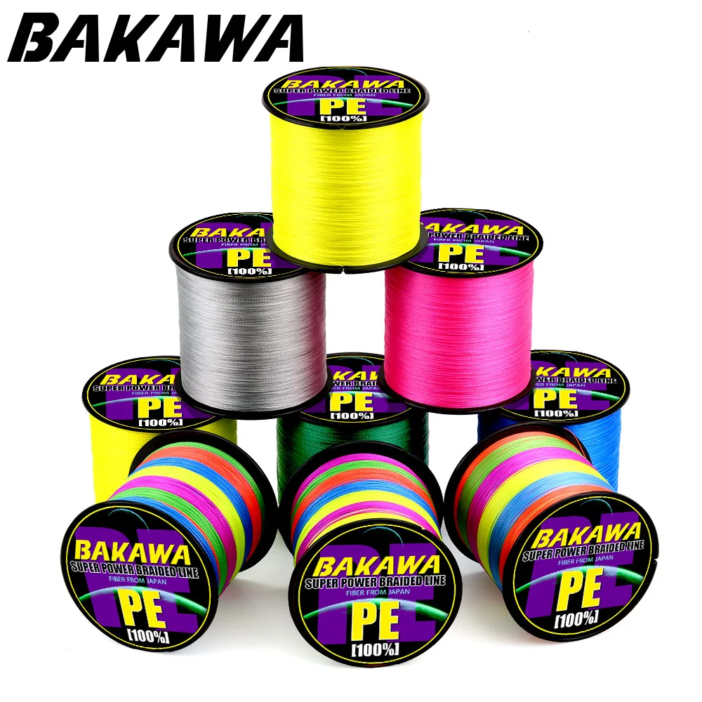 BAKAWA العلامة التجارية 300 M صنارة صيد بولي ايثيلين مجدول 4 ستراند 10-120LB المتعددة الشعيرات خيط صنارة الصيد ل الكارب الصيد سلك لجميع الصيد