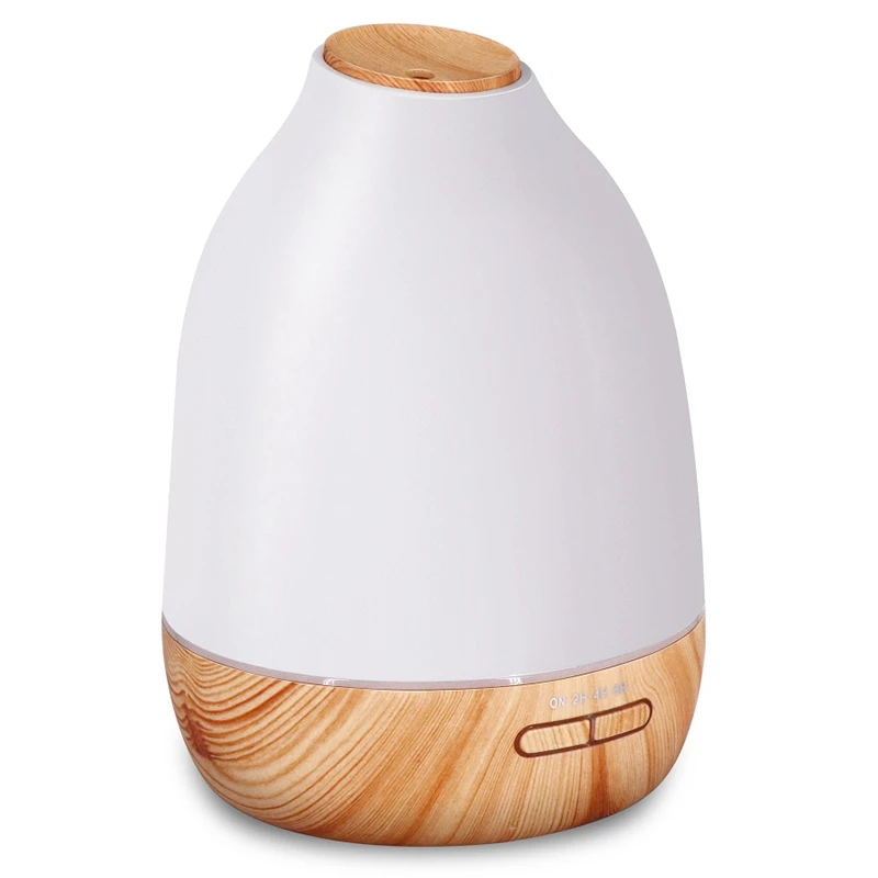 

7Color Led Light Essential Oil Diffuser Aroma Diffuser Wood Grain Humidifier Ultrasonic Adjustable Cool Mist With Waterless Au