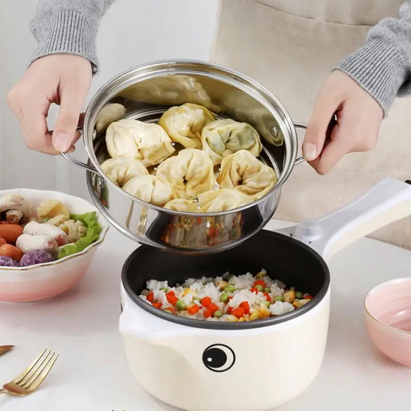 

220V Multifunctional Electric Cooker Heating Pan Electric Cooking Pot Machine Hotpot Noodles Eggs Soup Steamer mini rice cooker