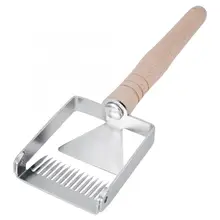 24* 7.5 cm Honeycomb Stainless Steel Scraper Beekeeping Tine Uncapping Fork Wooden Handle Beekeeping Tools