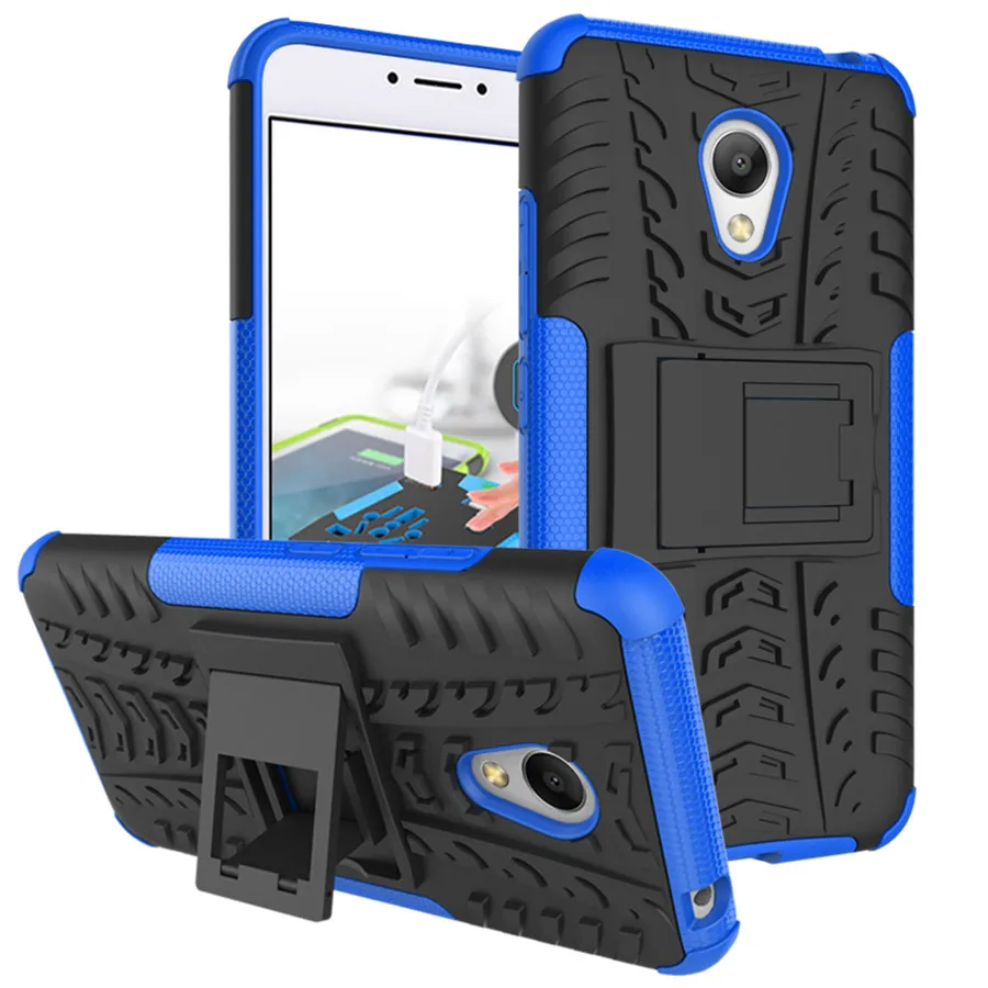 For Meizu M3 mini Case TPU & PC Dual Armor Cover with Stand Holder Hard Silicone Armor Cover Shock  Case for meizu  M3S mini 