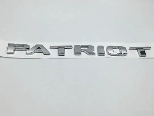 3 цвета на выбор для Jeep, патриот, эмблема, табличка, значок, наклейка, автомобильная дверь, сторона, весь корпус, передний хвост, наклейка - Название цвета: silver