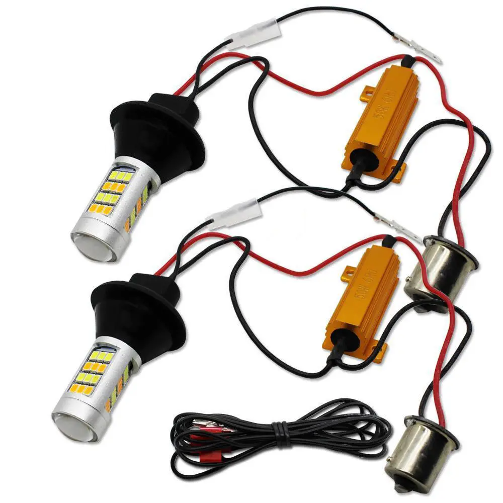 42 SMD S25 1156 BA15S светодиодный переключатель лампы белый желтый (янтарный)