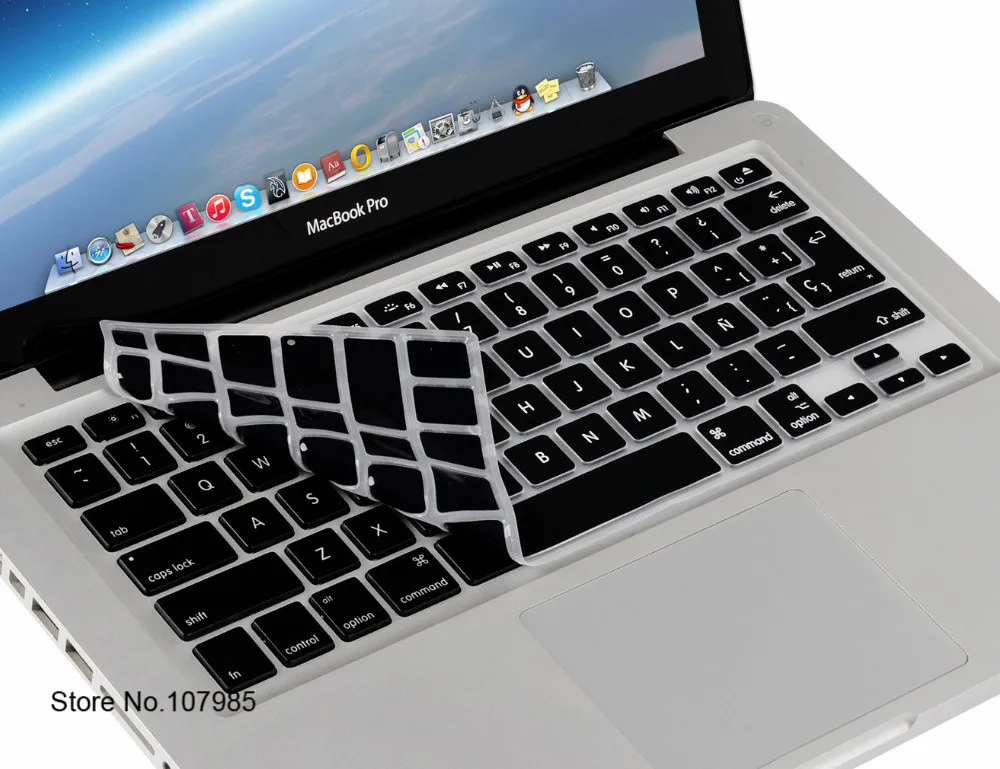 Keyboard Protector Hebrew English Keyboard Cover for MacBook Black 