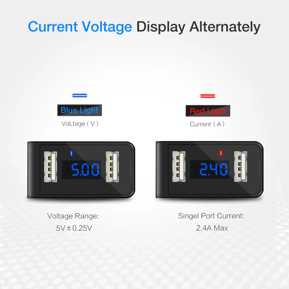 RAXFLY المزدوج منافذ الهاتف شاحن ل فون سامسونج اللوحي الرقمية عرض USB شاحن 5 فولت/2.4A سريع شحن السفر جدار شواحن RAXFLY المزدوج منافذ الهاتف شاحن ل فون سامسونج اللوحي الرقمية عرض USB شاحن 5 فولت/2.4A سريع شحن السفر جدار شواحن