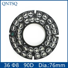 850nm 36 светодиодный 8 мм Инфракрасный ИК Светодиодная панель для Камера 90 градусов лампы. CY36f8-90