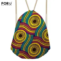 Forudesigns/спортивная сумка для Для женщин Фитнес Drawstring Сумки Африканский 3D печатных спортивные Training softback хранения Открытый Центр Sack