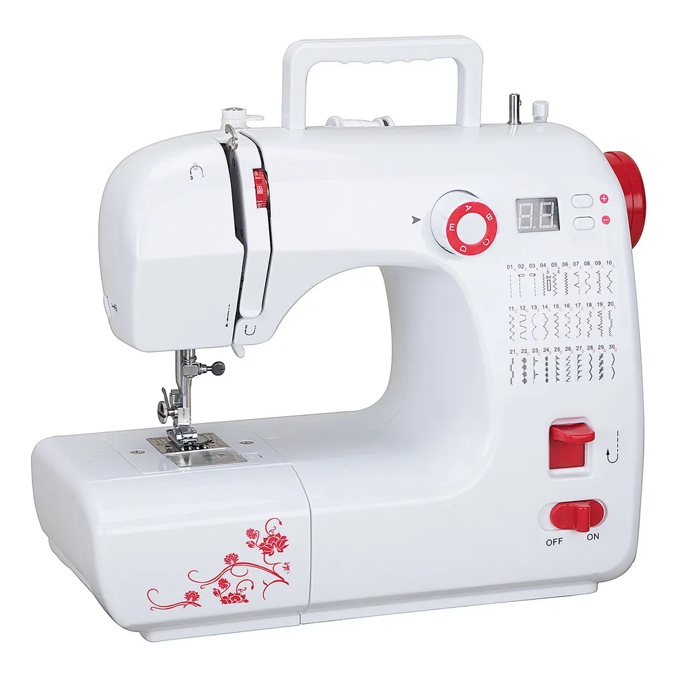 

Electrical Sewing Machine Household Knitting Portable 30 Stitch Patterns Double Thread Adjustable Speed LED Presser Foot Pedal