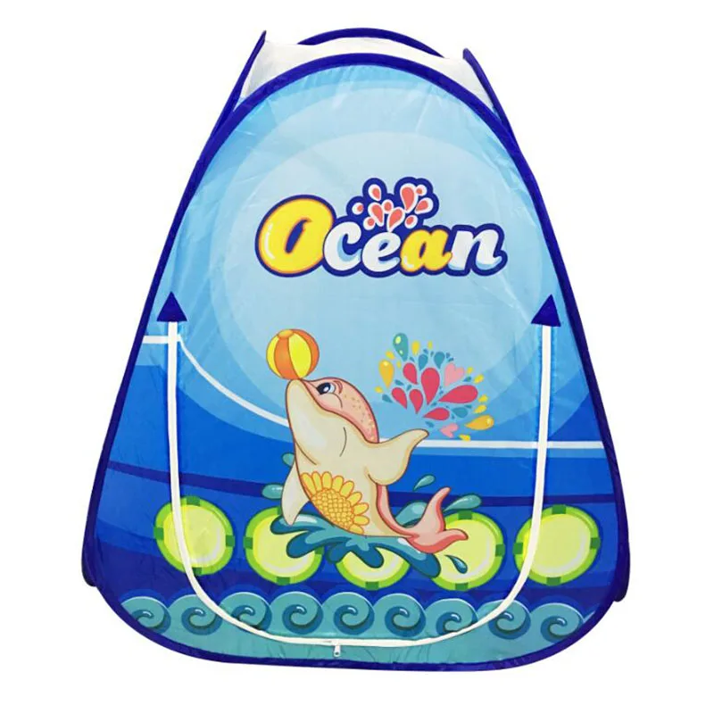 

Portable Children Play Tents Folding Kids Ocean Animals Toy Tent Outdoor Garden House Castle Tent For Baby Gift Q985-48