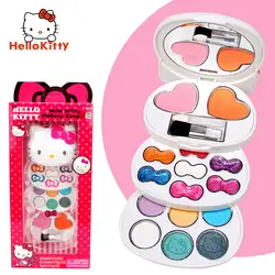 HELLO KITTY игровые Игрушки Детская косметическая коробка женский макияж Детская косметика игровой домик игрушка набор игрушки для девочек