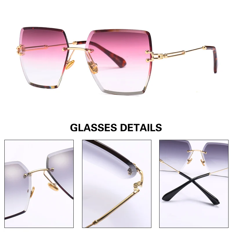 MADELINY брендовые солнцезащитные очки без оправы Женские винтажные модные брендовые дизайнерские солнцезащитные очки lentes de sol mujer MA029