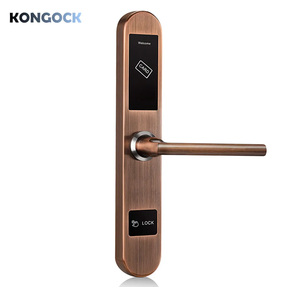 

Keyless Electronic card smart door lock, with mechanical key access for home and office hotel etc