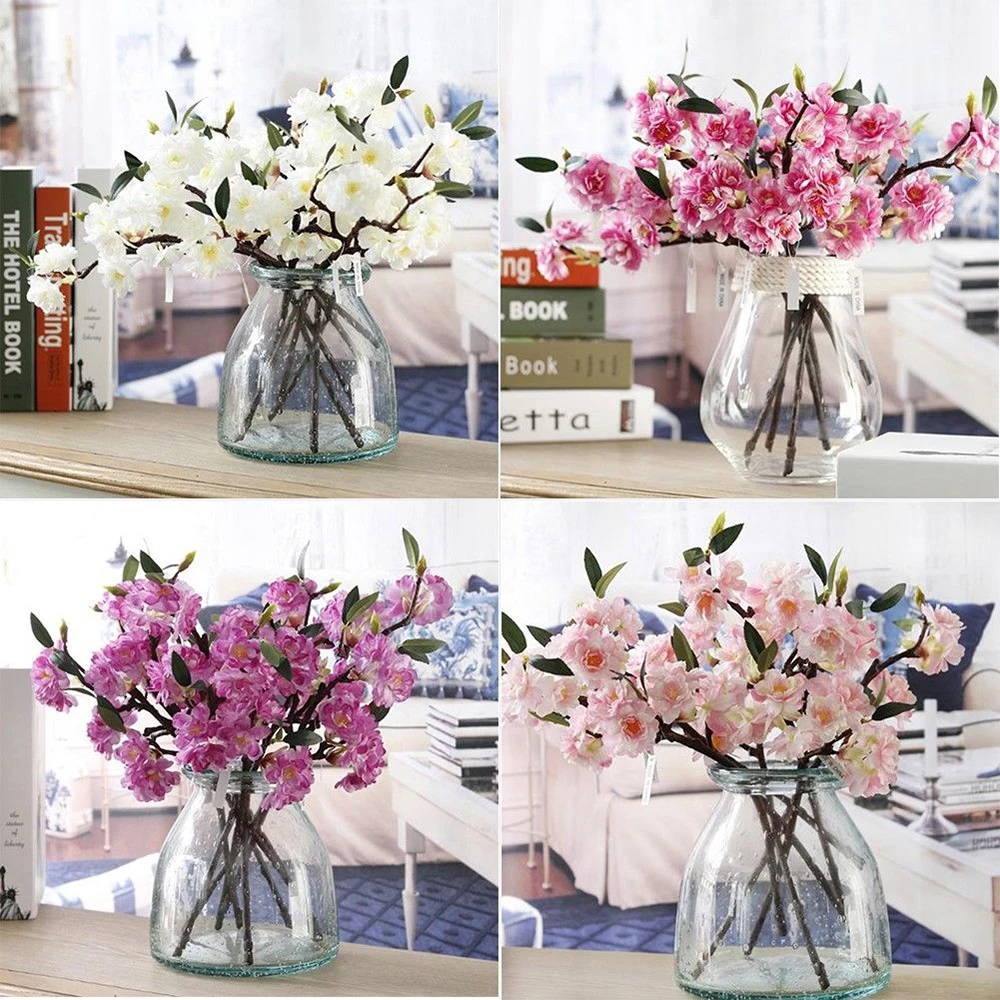 

Artificial Fake Cherry Blossom Silk Flowers Bridal Hydrangea Garden Home Decoration