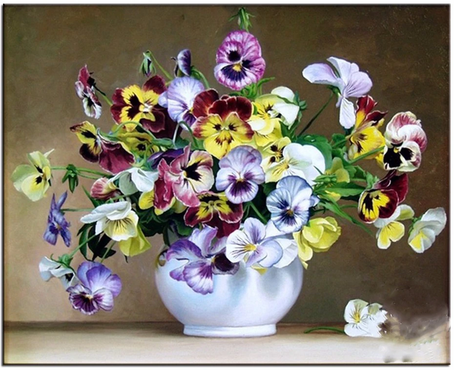 Diamond Painting Flower Cross Stitch Embroidery Mosaic Craft Kit Crafts Home