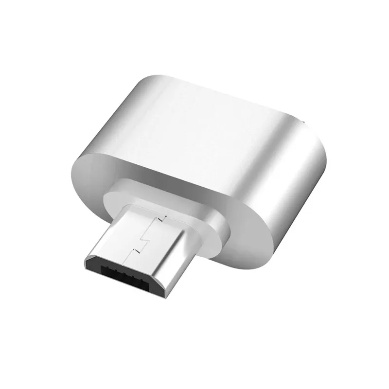 Robotsky Micro USB OTG кабель Мужской к USB 2,0 Женский конвертер Кабель-адаптер код для samsung LG huawei Xiaomi htc - Цвет: Silver 1PCS