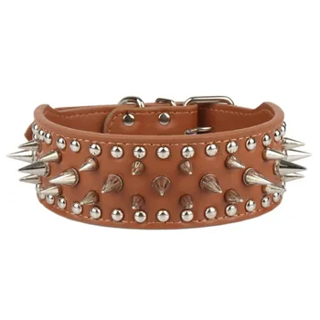 

Spiked Big Dogs Collars Accessories Belt Animals Supplies For A Small Large Dog Necklace Leather Pets Product Collar cachorro