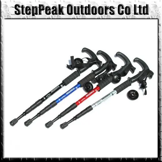 Регулируемая телескопическая антиударная походная трость (QCP 004)|hiking walking stick|walking