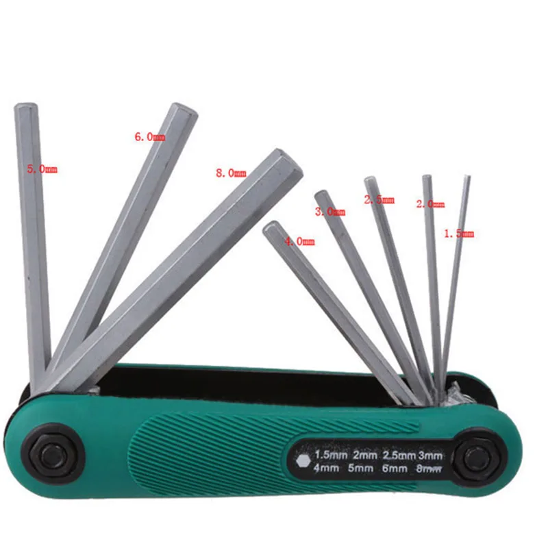 

Folding Hex Screwdriver Chrome Vanadium Steel Screw Multi-size Hexagonal Screwdriver For Bicycle Appliance Repair Tool