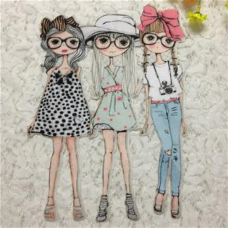 

Women/Men/Kids/Baby Large girls Iron on patches for clothing deal with it Applique embroidery patch Diy Sticker for clothes