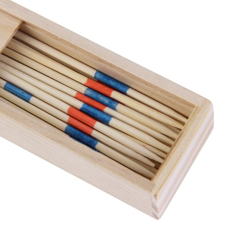 New Hot Educational Wooden Traditional Mikado Spiel Pick Up Sticks With Box Game Spillikin Game stick Multiplayer Games qenueson New Hot Educational Wooden Traditional Mikado Spiel Pick Up Sticks With Box Game Spillikin Game stick Multiplayer Games qenueson
