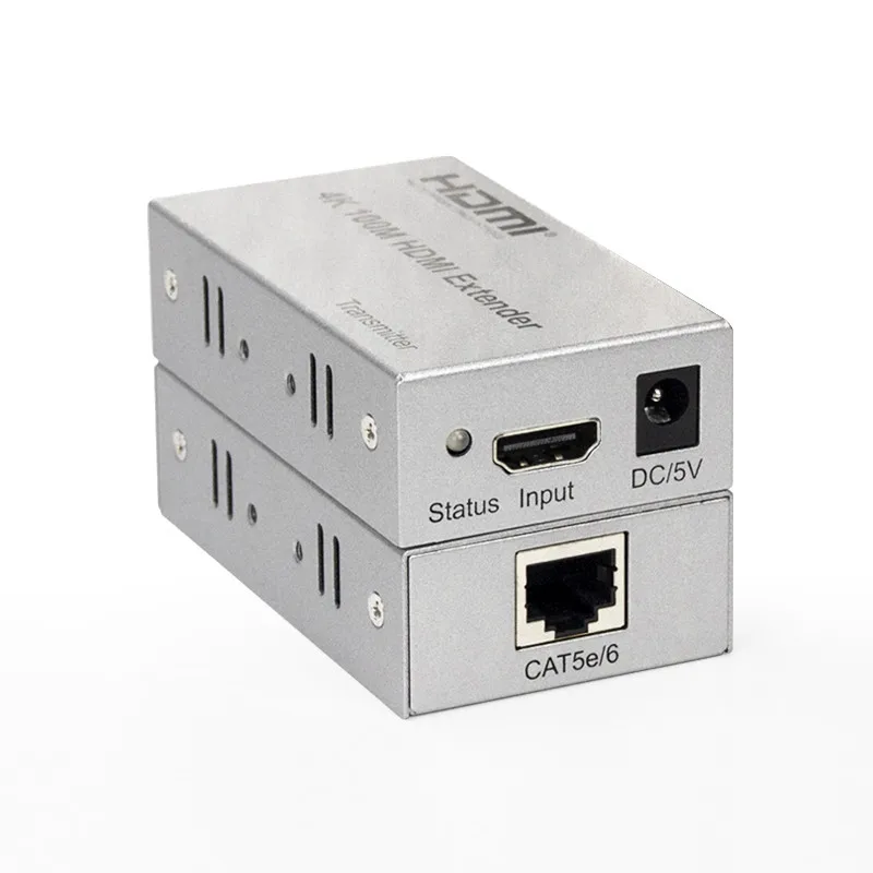 4K HDMI удлинитель от cat5e/6/7 кабель до 100 м для ПК синий dvd плеер HDTV с двойным адаптером