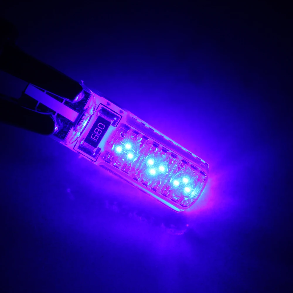4 шт. T10 W5W 5 5050LED салона автомобиля свет COB силиконовая Автоматическая сигнальная