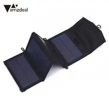 Amzdeal Portable Fold DC 5V 7W Solar Power Panel Battery Charging Charger 55X17x0.3cm Voltage Regulator Outdoor Solar Cells