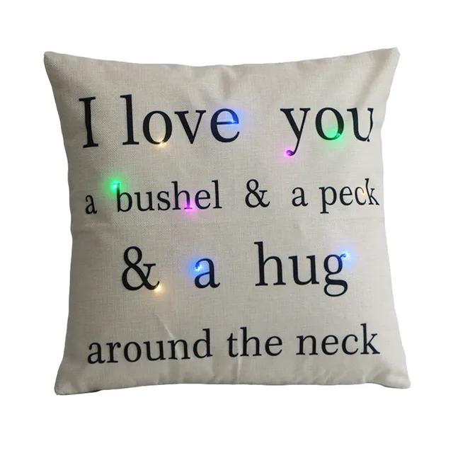 Words Quotes Pillow Case Love Pillowcase Letter Cotton Linen Pillow
