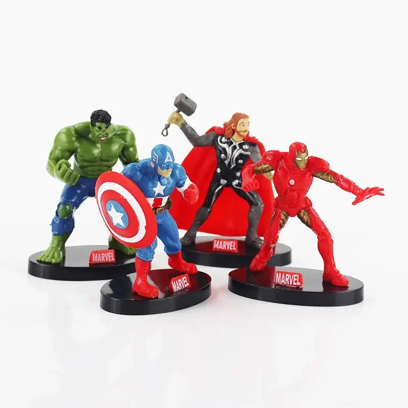 10 5 см Marvel игрушки фигура Мстителей набор супергерой Бэтмен Тор Халк Капитан