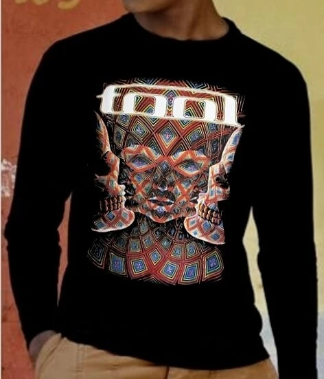 

TOOL BAND 2 Langarm Black T-shirt Men Shirt Rock Band Tee Music(1)
