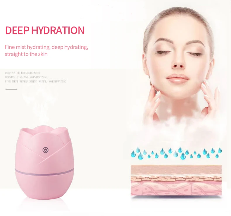 EXPED SMART New rose USB mini air humidifier small car air purifier creative models