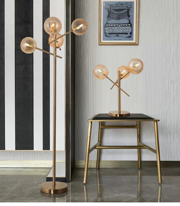 Дания стеклянный пузырьковый шар Напольная Лампа в скандинавском стиле Magic Bean светодиодный светильник-подставка для гостиной спальни прикроватная лампа роскошный пост-модерн E27