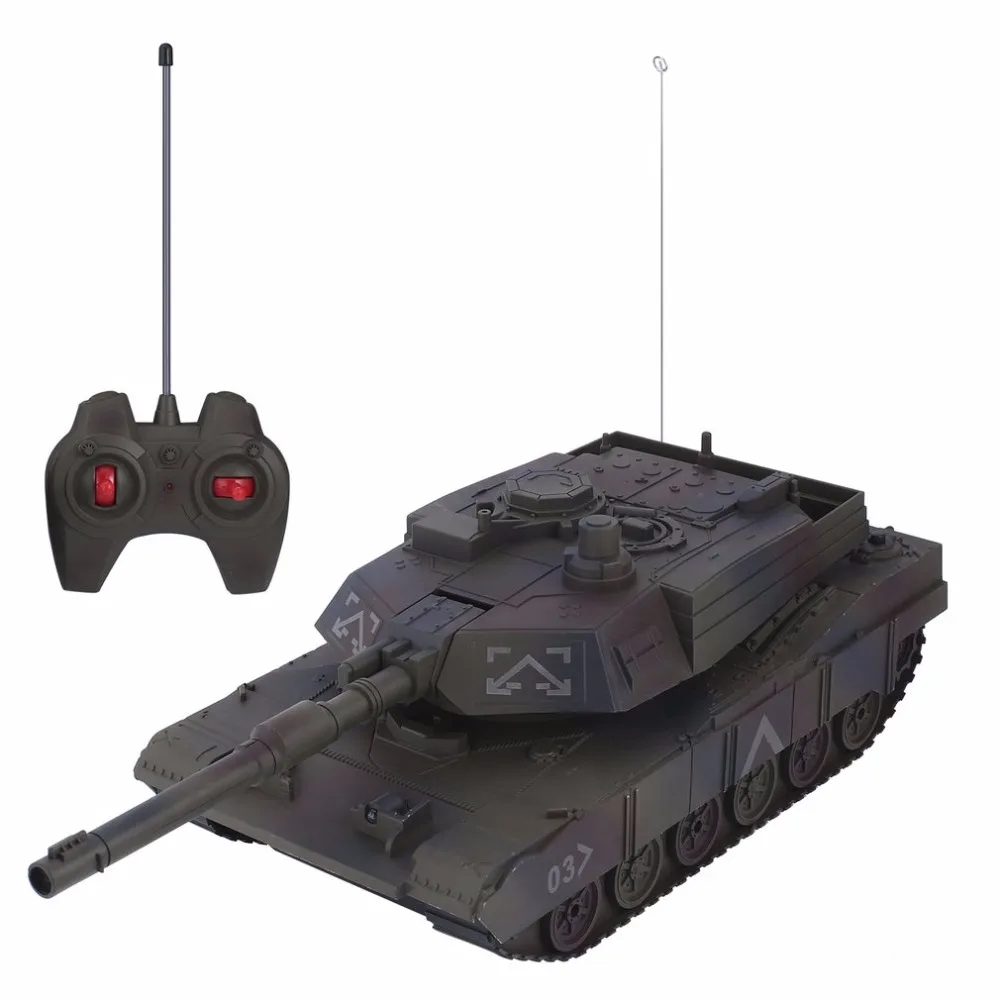

1:14 4CH Simulation RC Military Tank Turret Rotation Light & Music Remote Control Model Long Distance Control Kids Boy Toys Gift