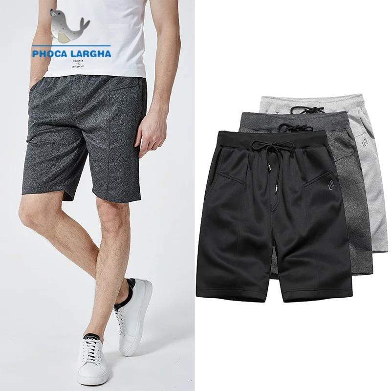 Летние повседневные мужские дышащие шорты, шорты для мужчин s с эластичной талией, пляжные шорты, мужские до колена, быстросохнущая платформа для катания, шорты