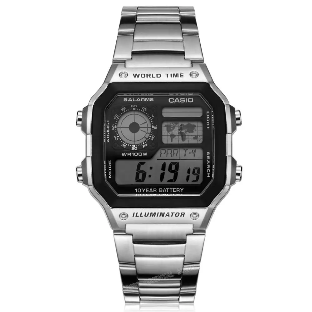 CASIO Часы Цифровой Мода Relogio Для мужчин Спорт большой набор цифровые часы Часы Бизнес наручные часы Relogio AE-1300WH-8A - Цвет: AE-1200WHD-1A