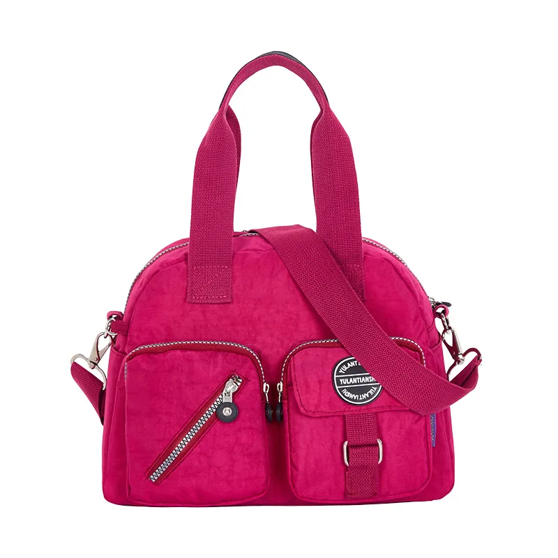 Новинка, женская сумка, женская сумка-мессенджер, женская сумка, водонепроницаемая нейлоновая женская сумка через плечо, сумка через плечо, женская сумка - Цвет: Бургундия