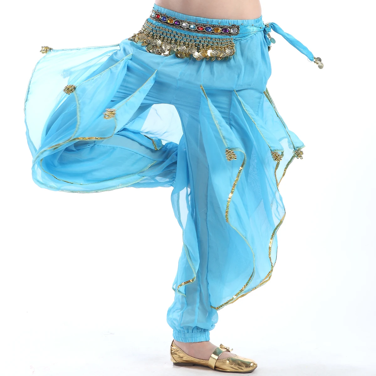 Belly dance trousers indian dance costume belly dance rotating bottoms