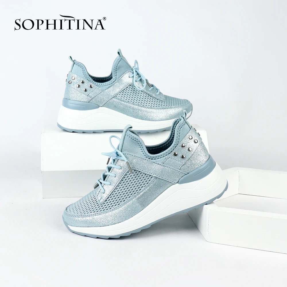 SOPHITINA/Стильные повседневные женские кроссовки на сплошной подошве. Верх обуви