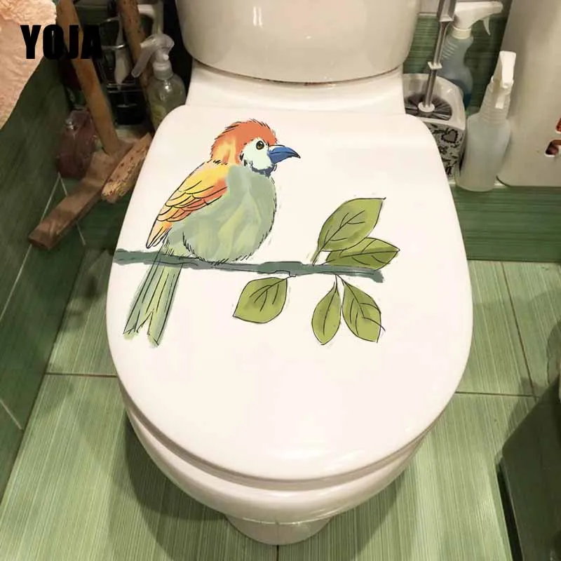 YOJA 23 4X20 2 см WC наклейки для унитаза домашний декор Классический стиль цветок птицы