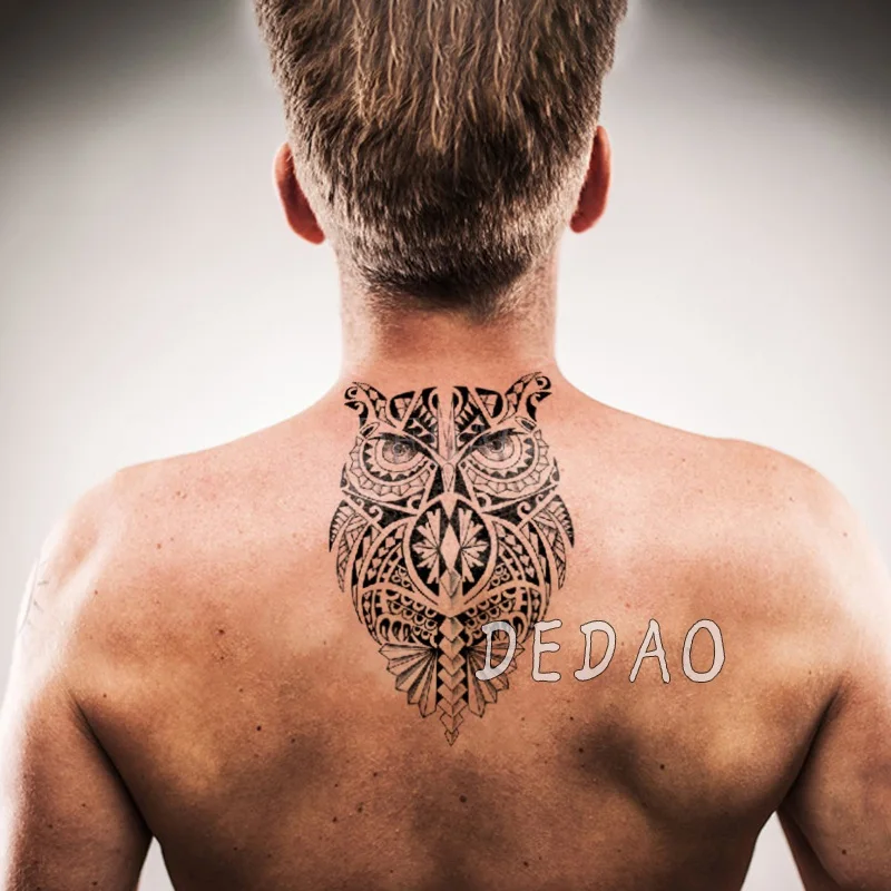 

Waterproof Temporary Tatoo Fake Tattoo Sticker Owl Tribal Totem Tattoos Stickers Tatouage Hand Back Arm Leg Tatto For Men Women