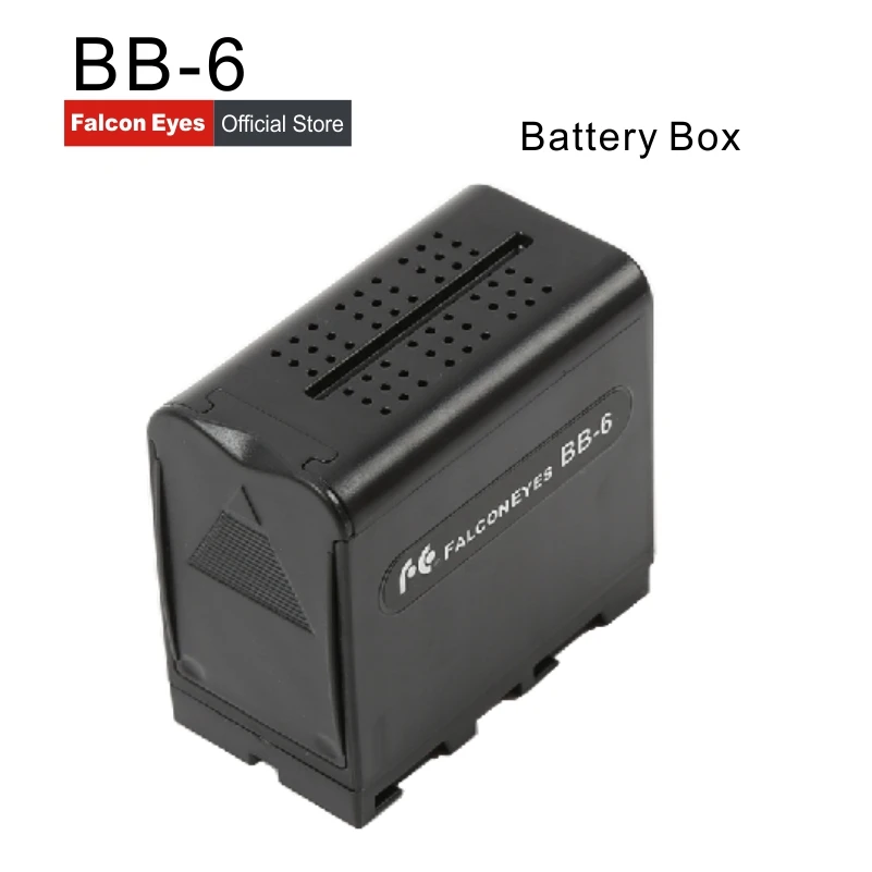 Power Battery Case FALCON EYES BB-6 BB6 Box For 6 AA Battery Fit LED Video Light Lamp, Monitor Panels As NP-F970 NP F970