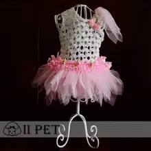 pet pure handmade pink wedding dress dog clothes wholesale dog clothes vestido para cachorro