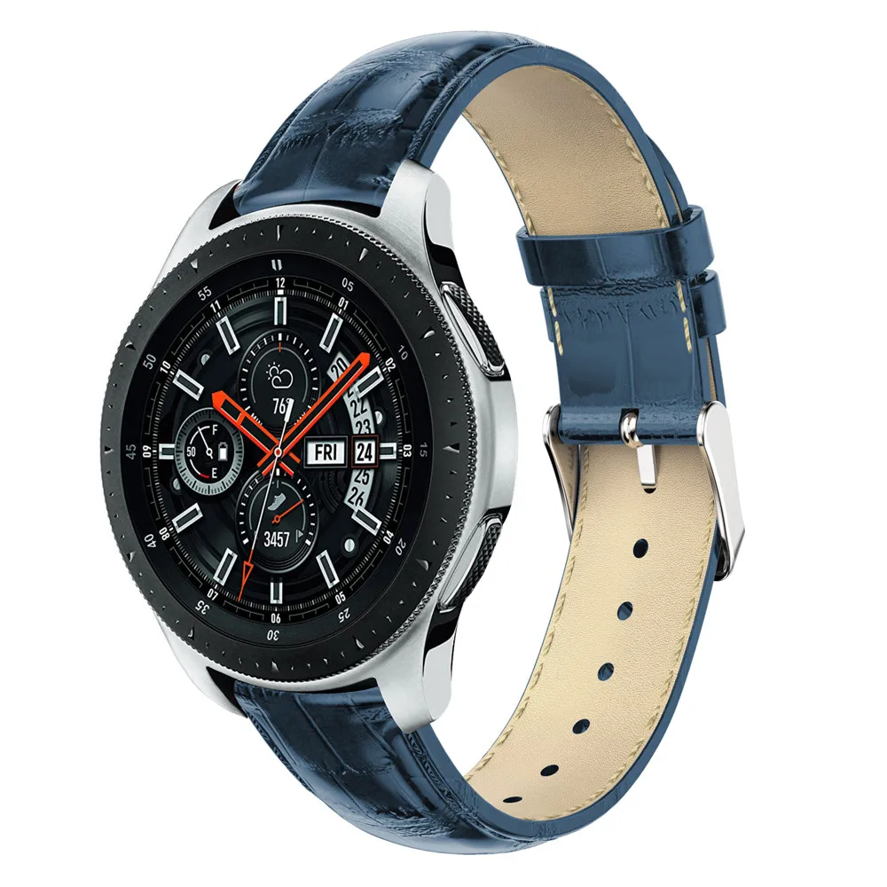 Замена кожаный браслет ремешок для samsung Galaxy часы 46 мм браслет ремешок Smartwatch аксессуары